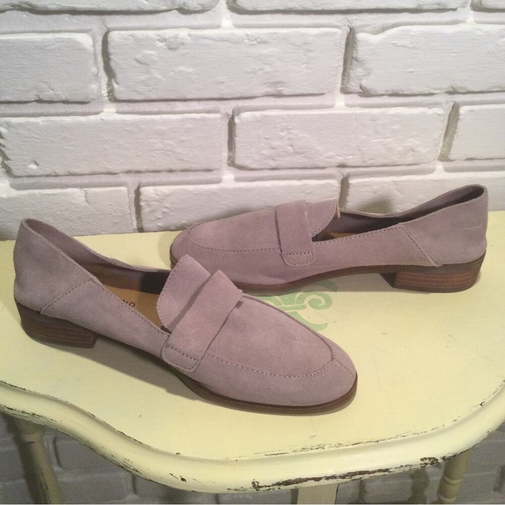 Lucky Brand Chennie Taupe Suede Loafers Beige 8.5